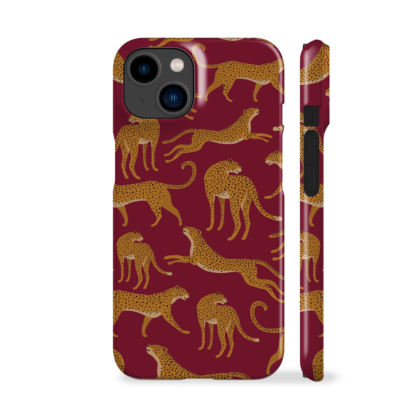 Cheetah Burgundy Phone Case