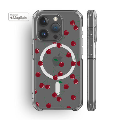 Cherries Clear MagSafe iPhone Case