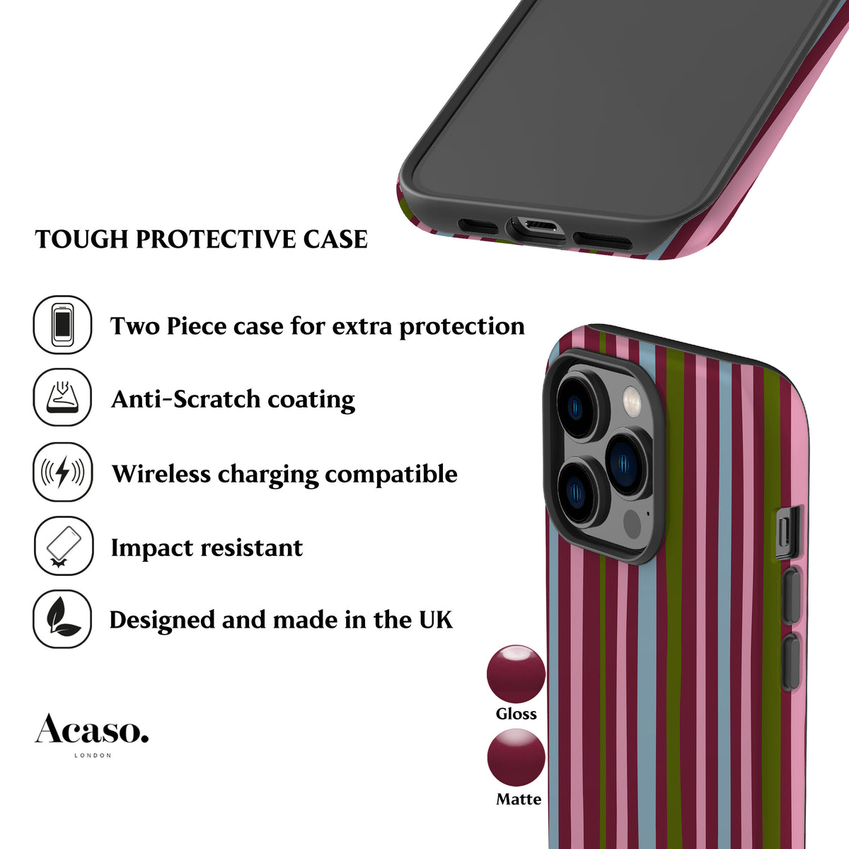 Chica Stripes Phone Case