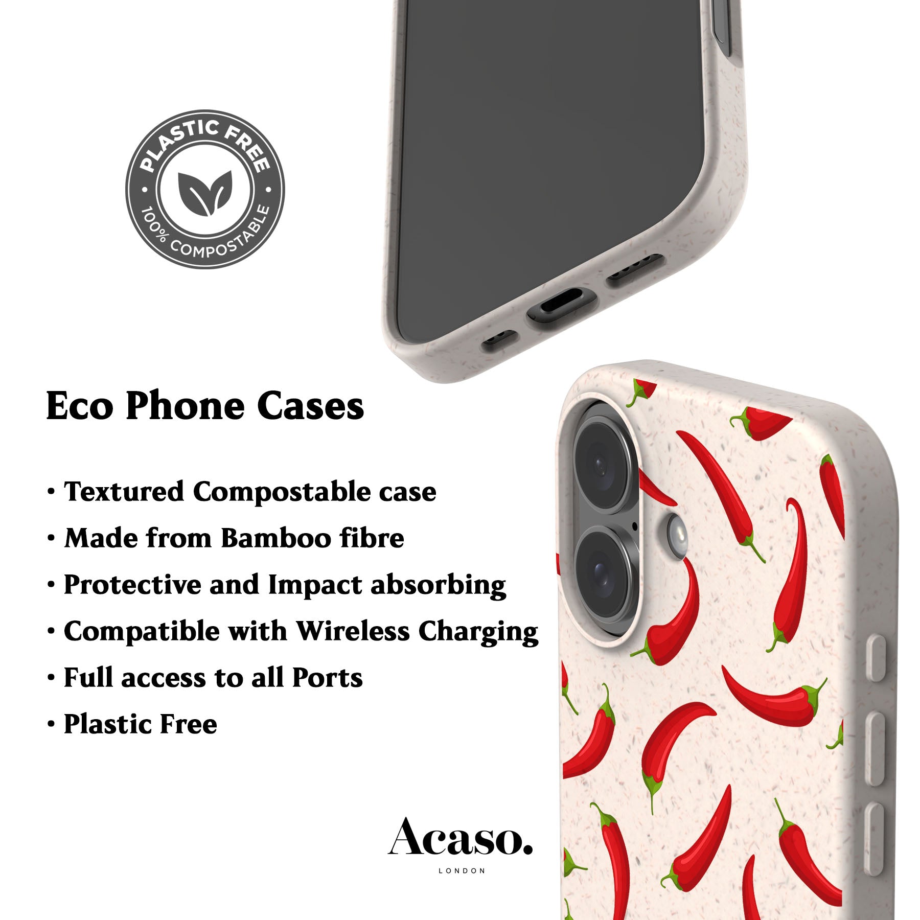 Chilli Peppers Eco-Friendly Phone Case