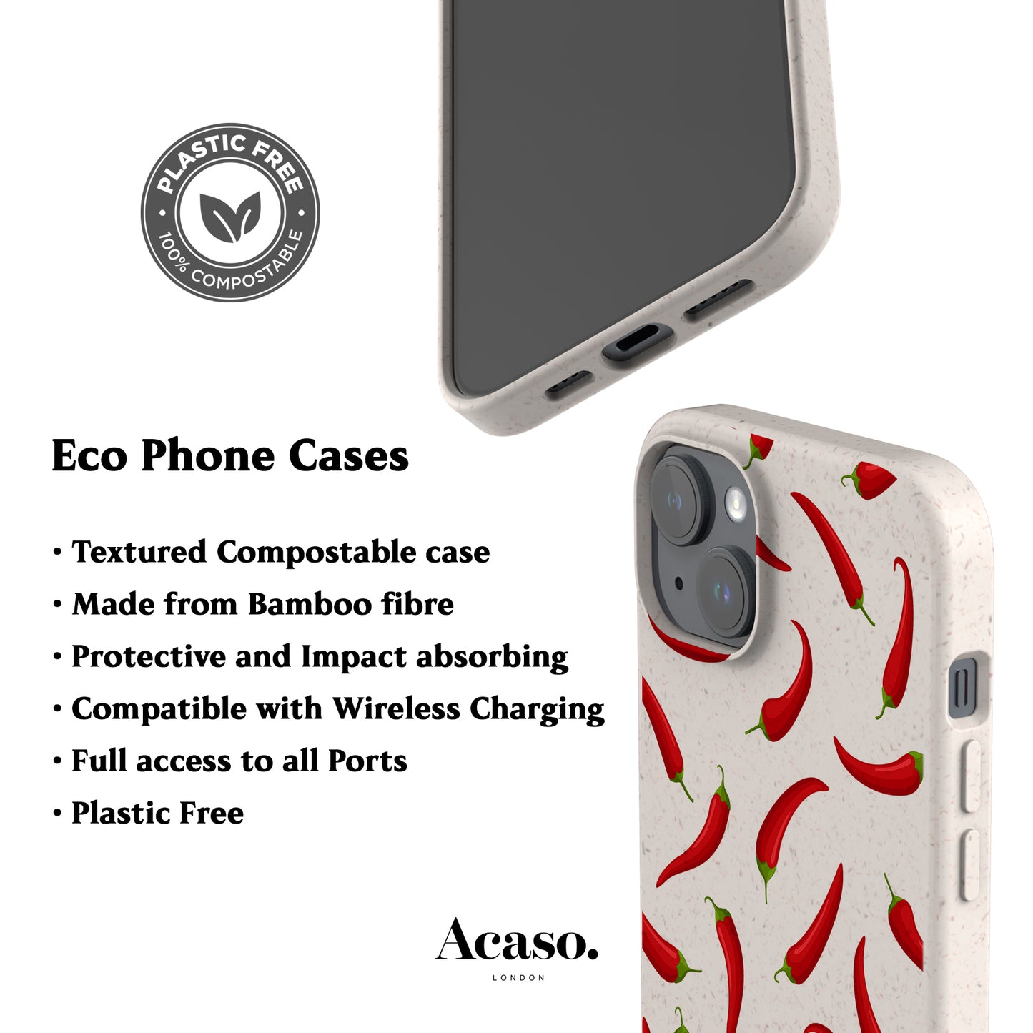 Chilli Peppers Eco-Friendly Phone Case