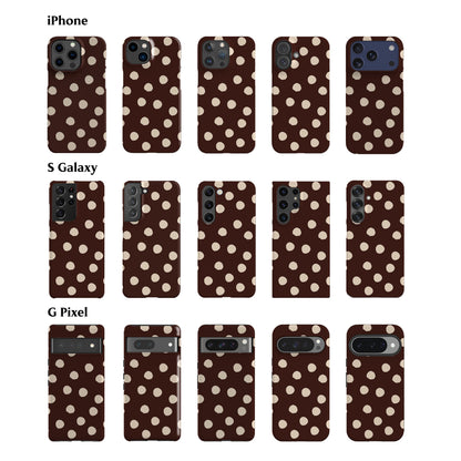 Chocolate Ella Dots Phone Case