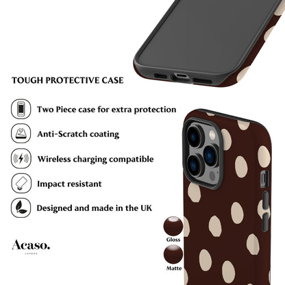 Chocolate Ella Dots Phone Case