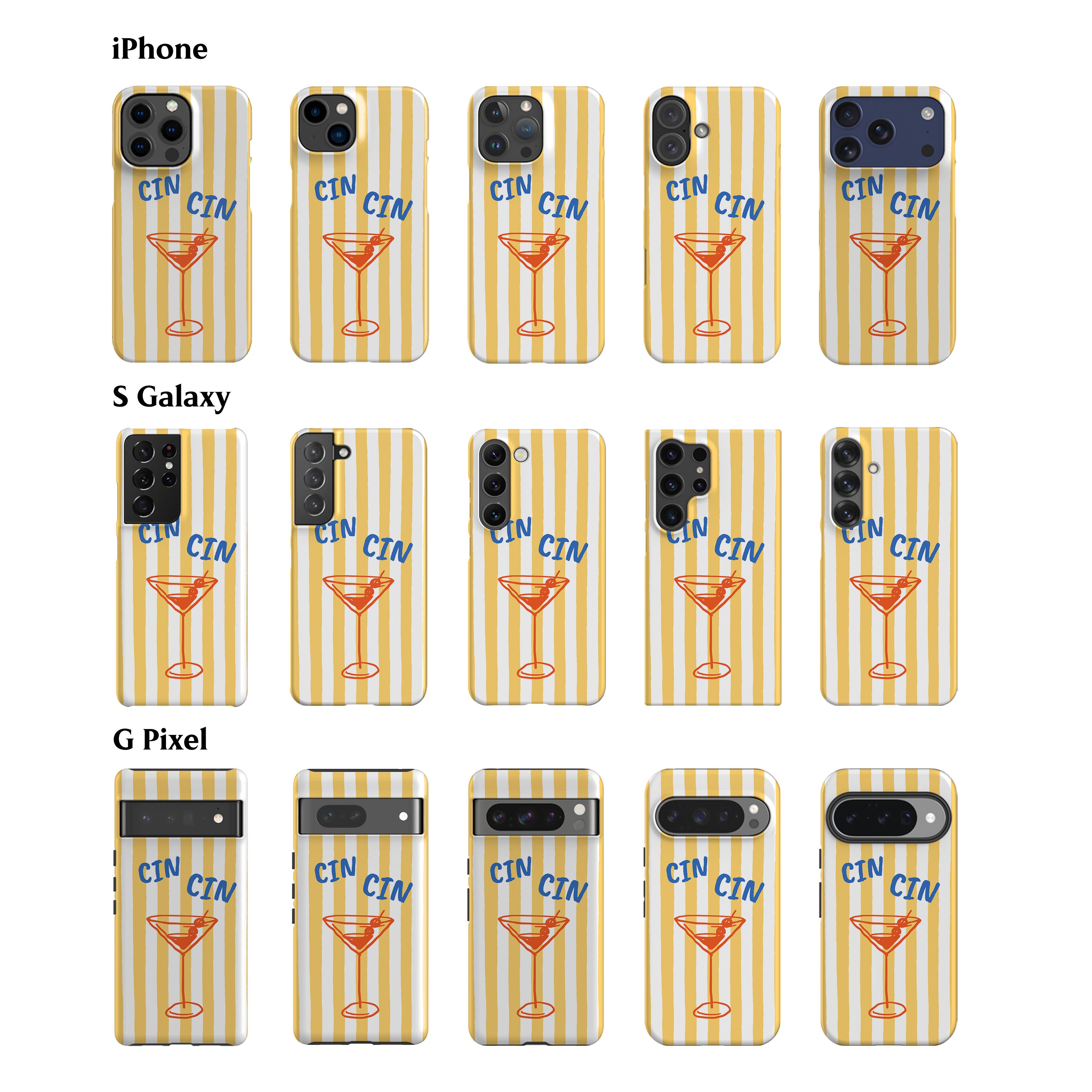 Striped Martini Phone Case