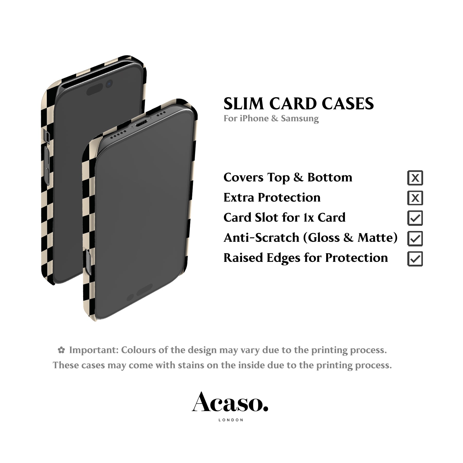 Classic Checkered Card Case