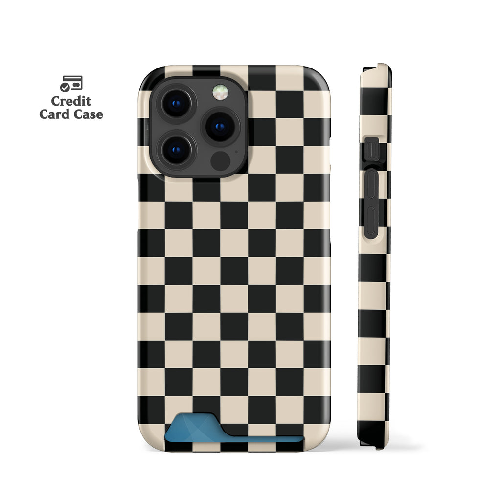 Classic Checkered Card Case