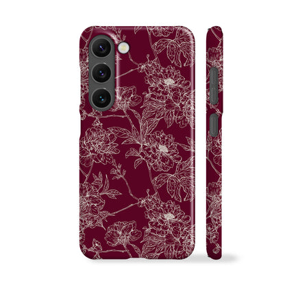 Classic Burgundy Flowers Phone Case