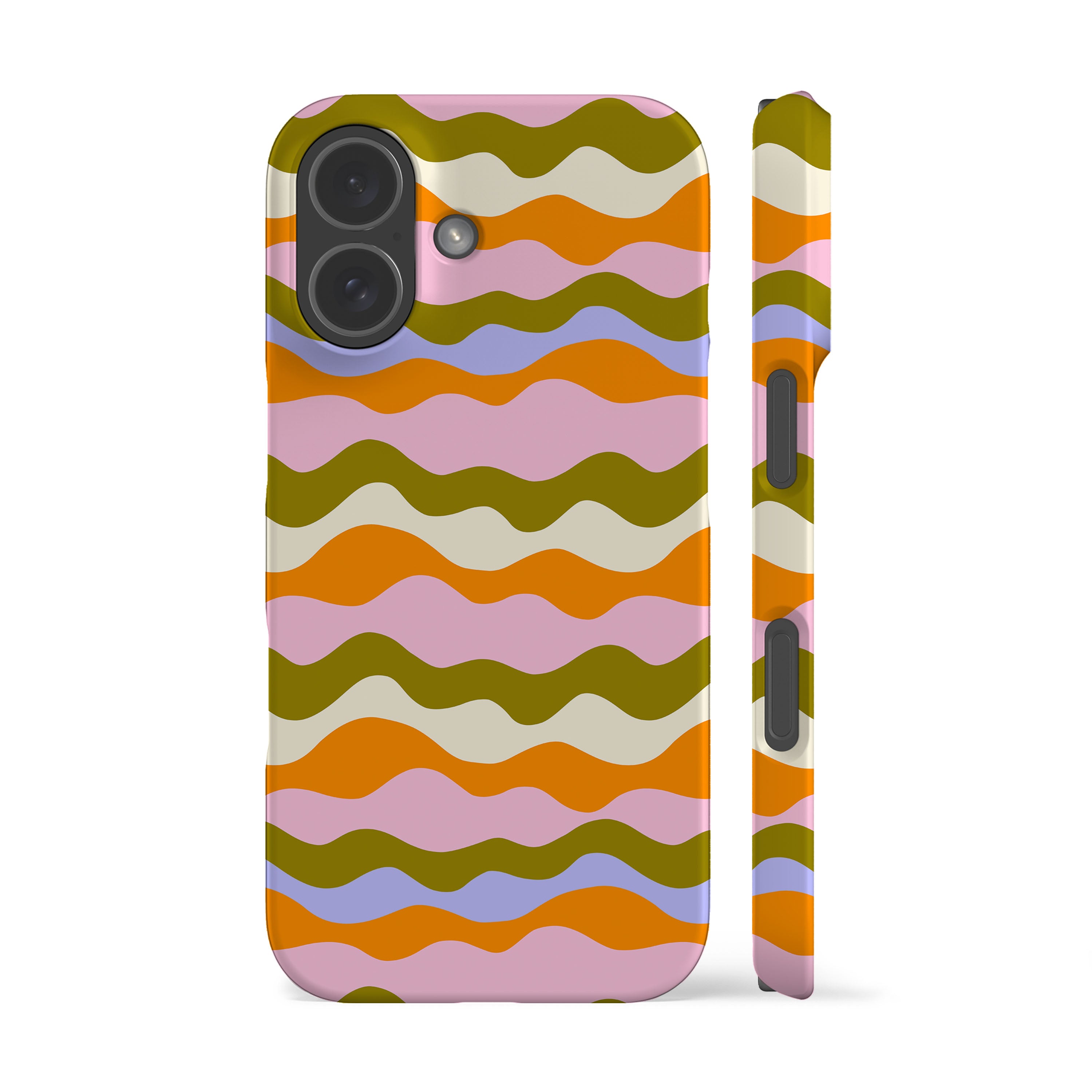 Club Sol Waves Moss Orange Phone Case