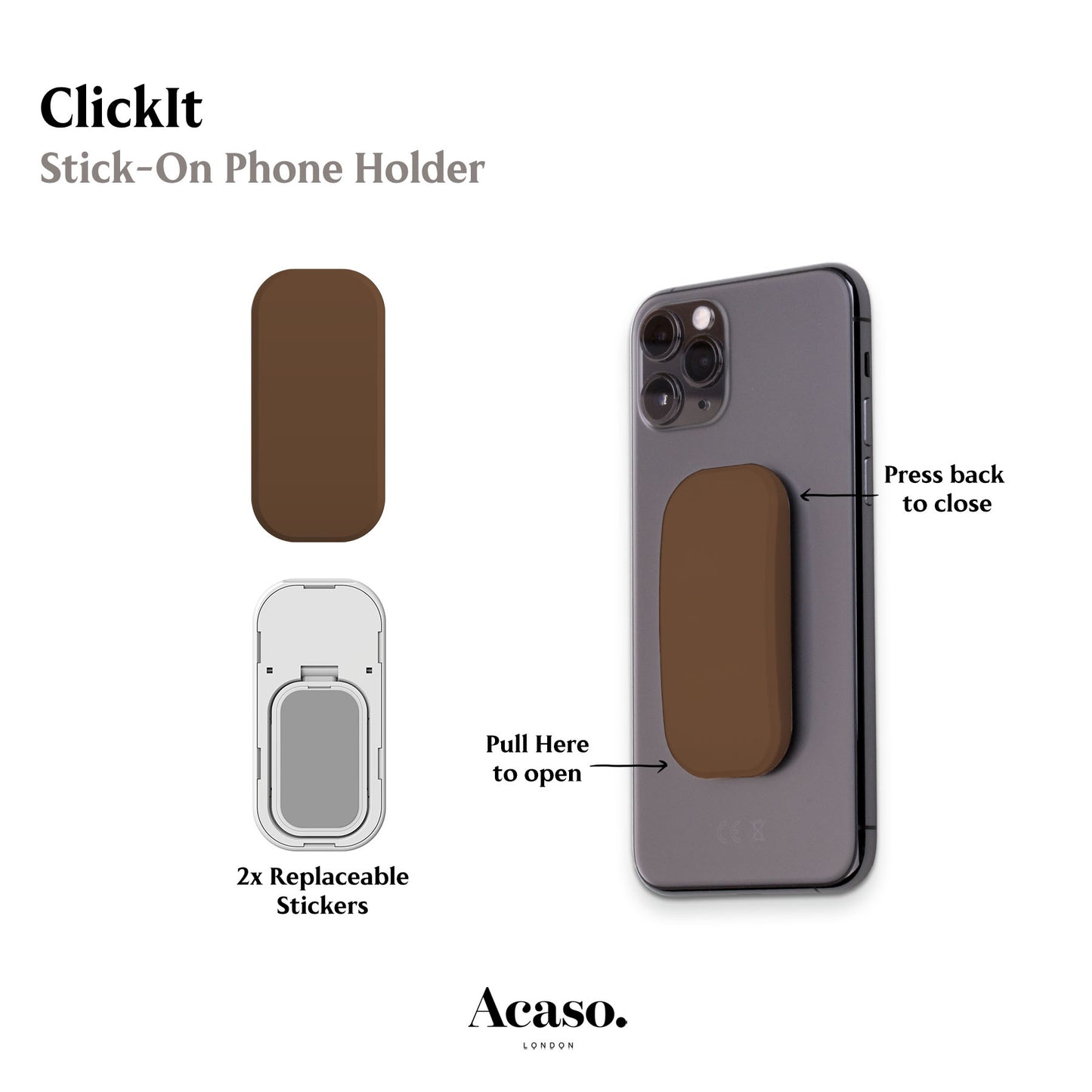 Coffee Brown Phone Grip