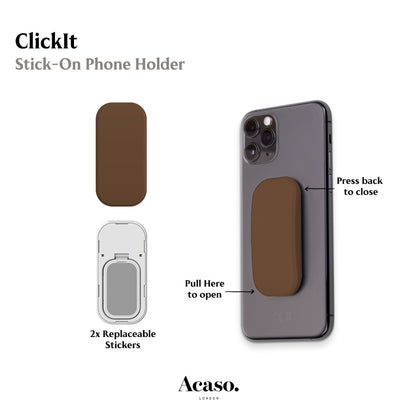 Coffee Brown Phone Grip