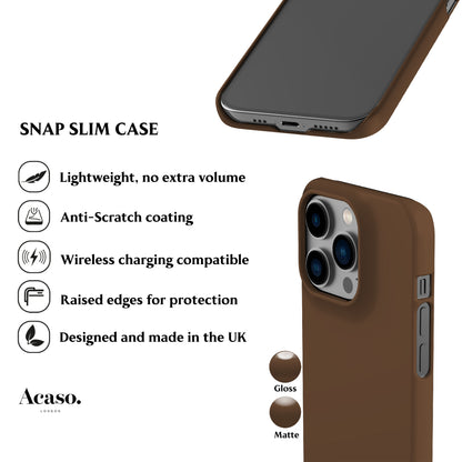 Coffee Brown Solid Phone Case