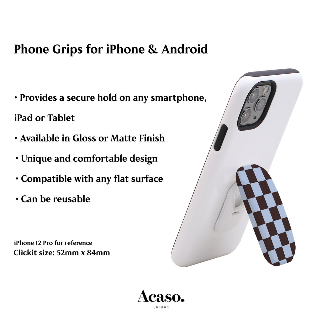 Cool Brown Checker Phone Grip