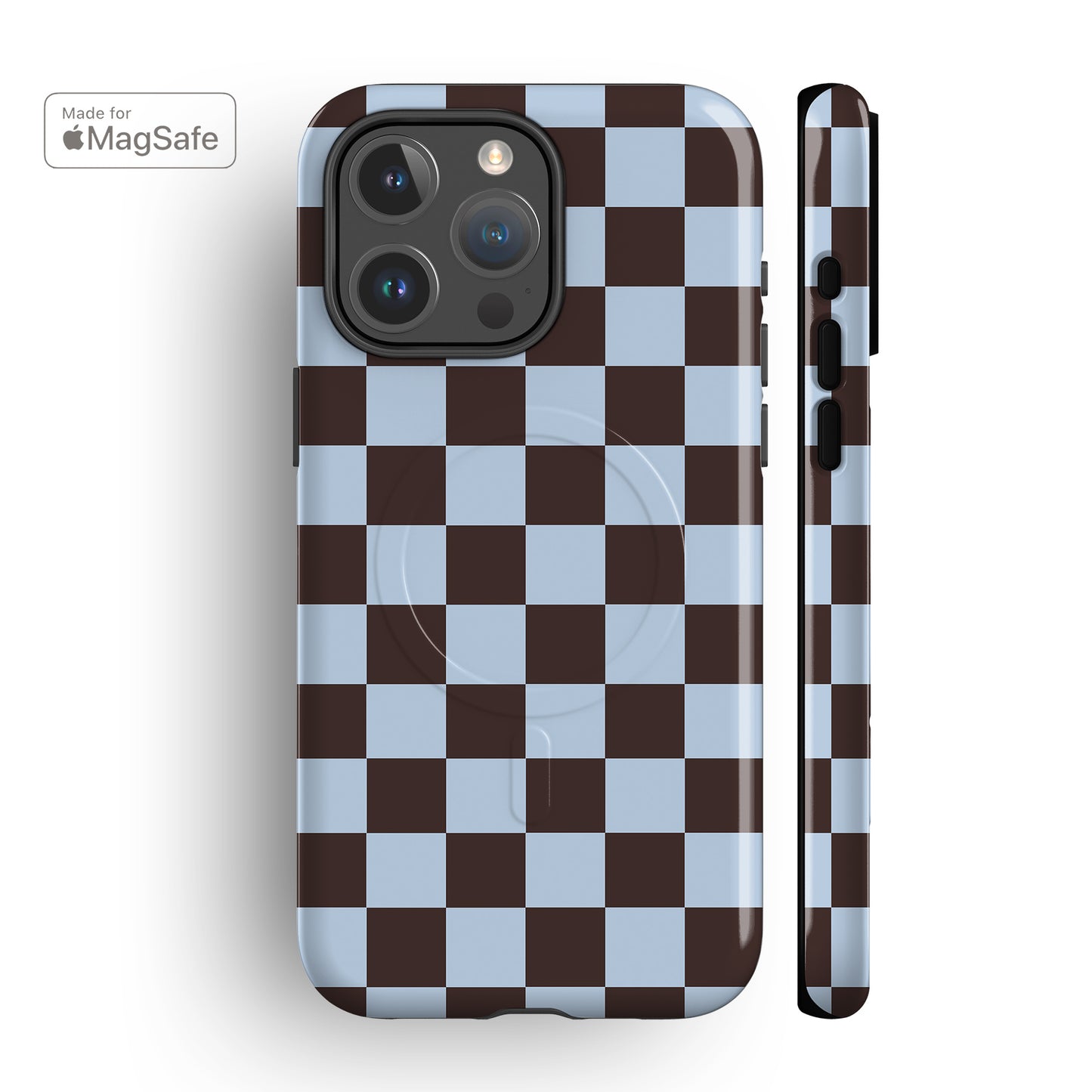 Cool Brown Checkered MagSafe iPhone Case