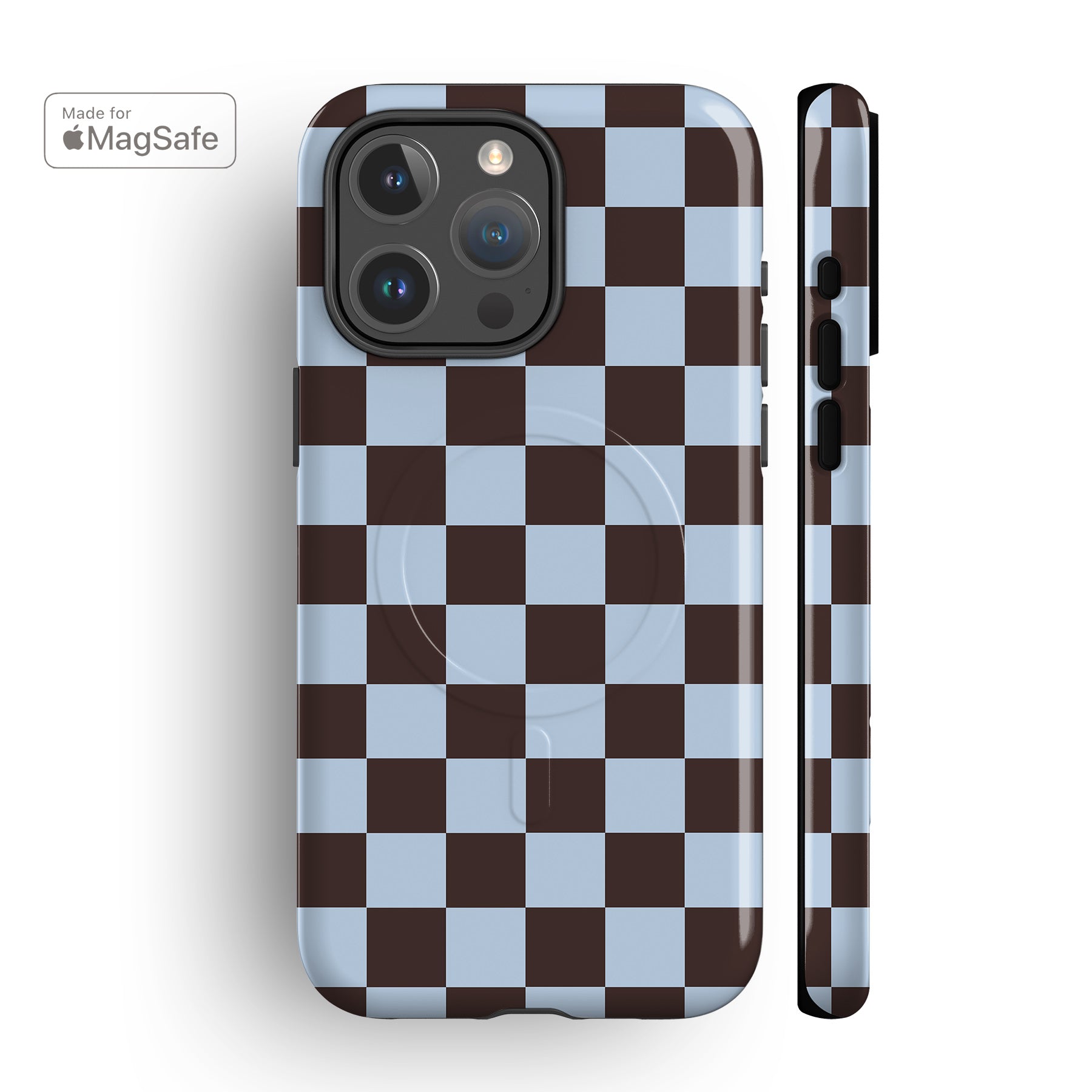 Cool Brown Checkered MagSafe iPhone Case