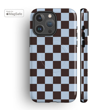 Cool Brown Checkered MagSafe iPhone Case