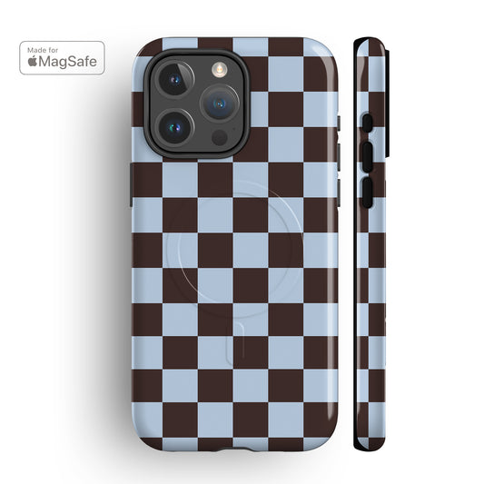 Cool Brown Checkered MagSafe iPhone Case