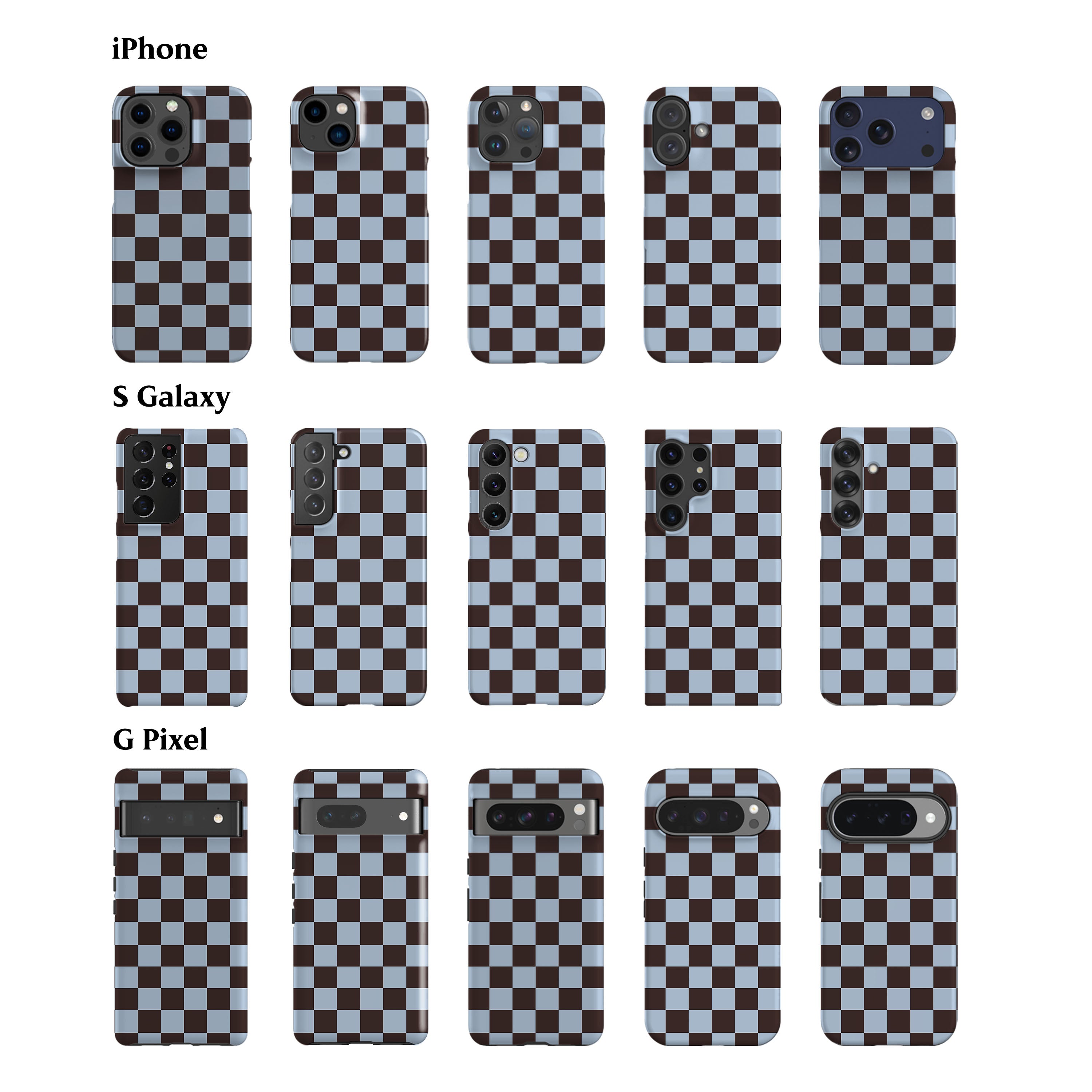 Cool Brown Checker Phone Case