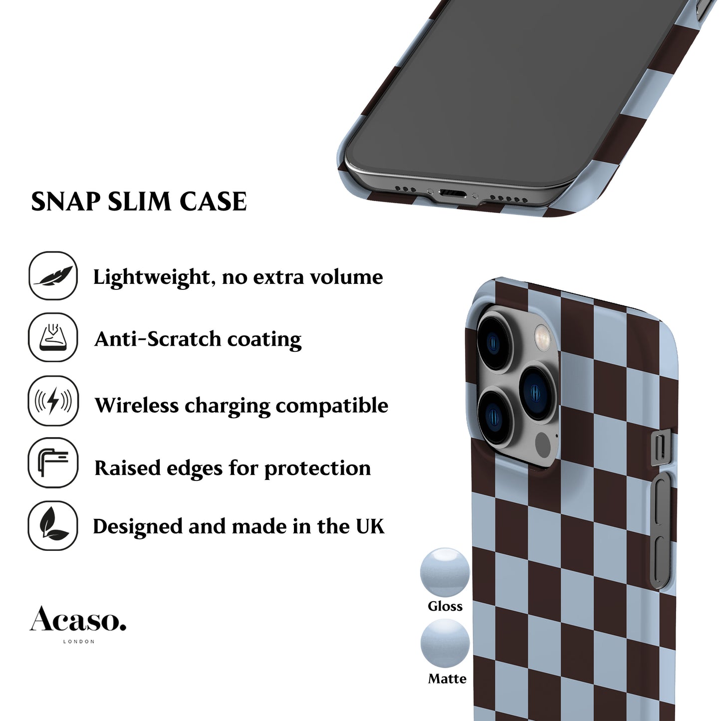 Cool Brown Checker Phone Case
