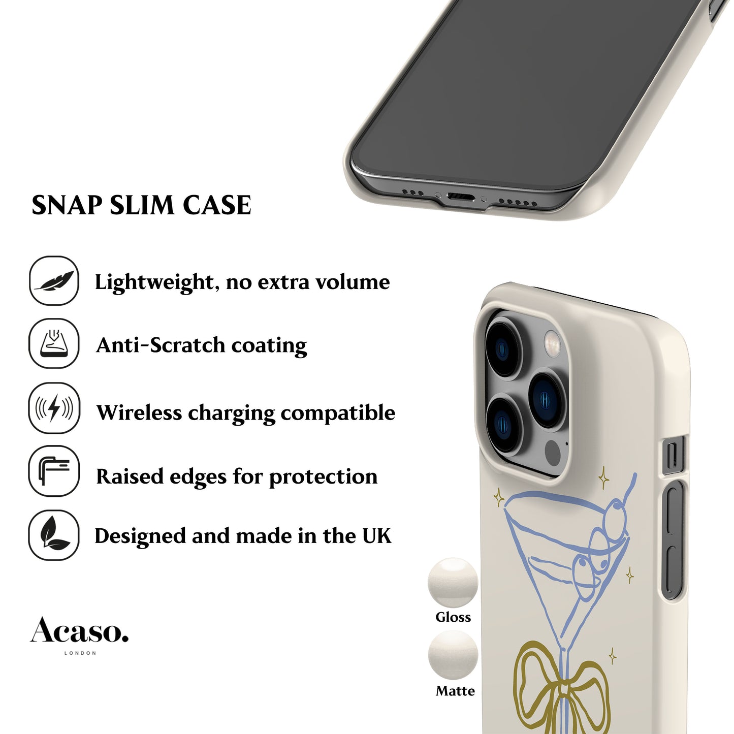 Coquette Martini Phone Case