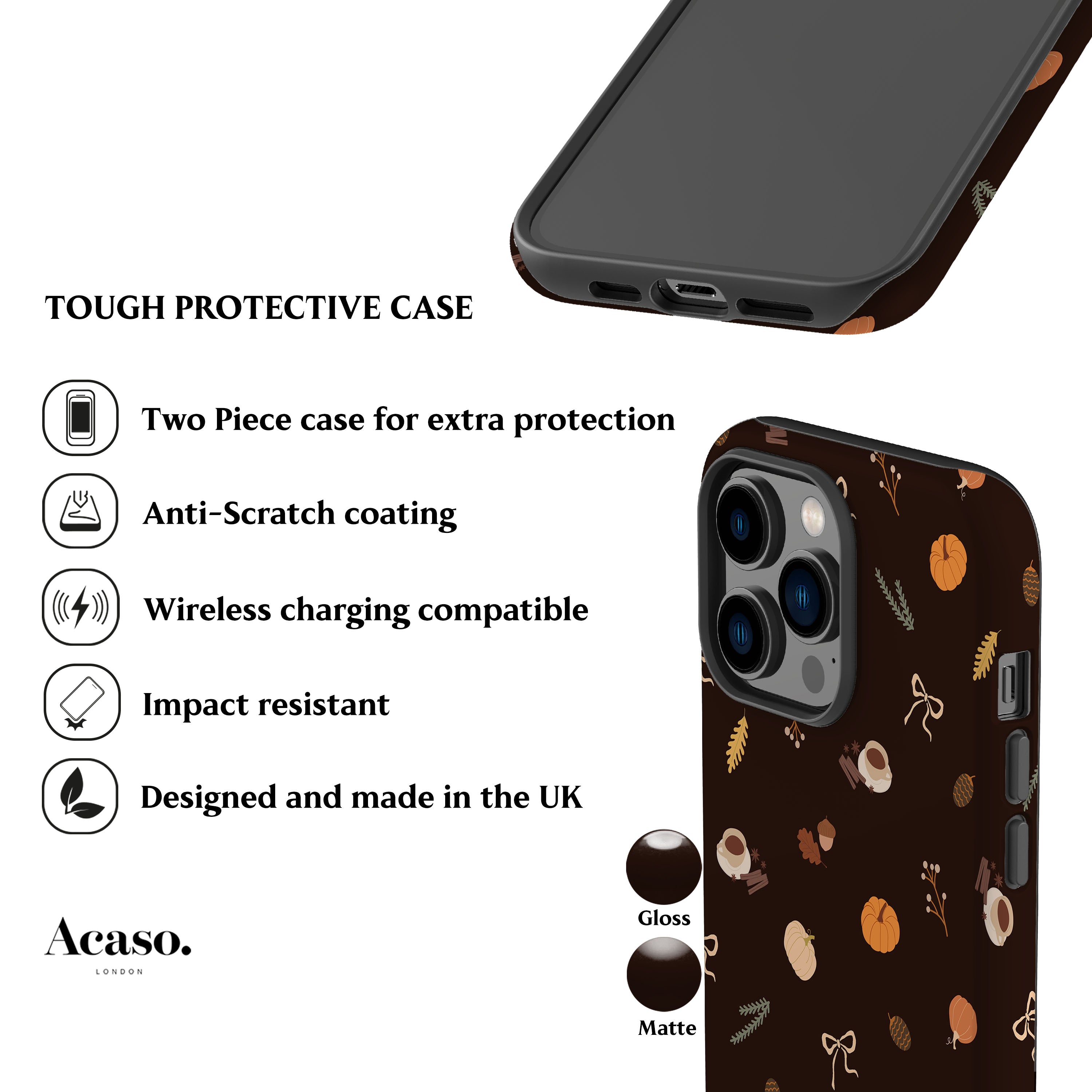 Coquette Autumn Brown Phone Case