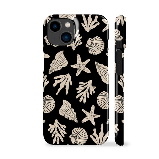 Corals and Shells Black Phone Case