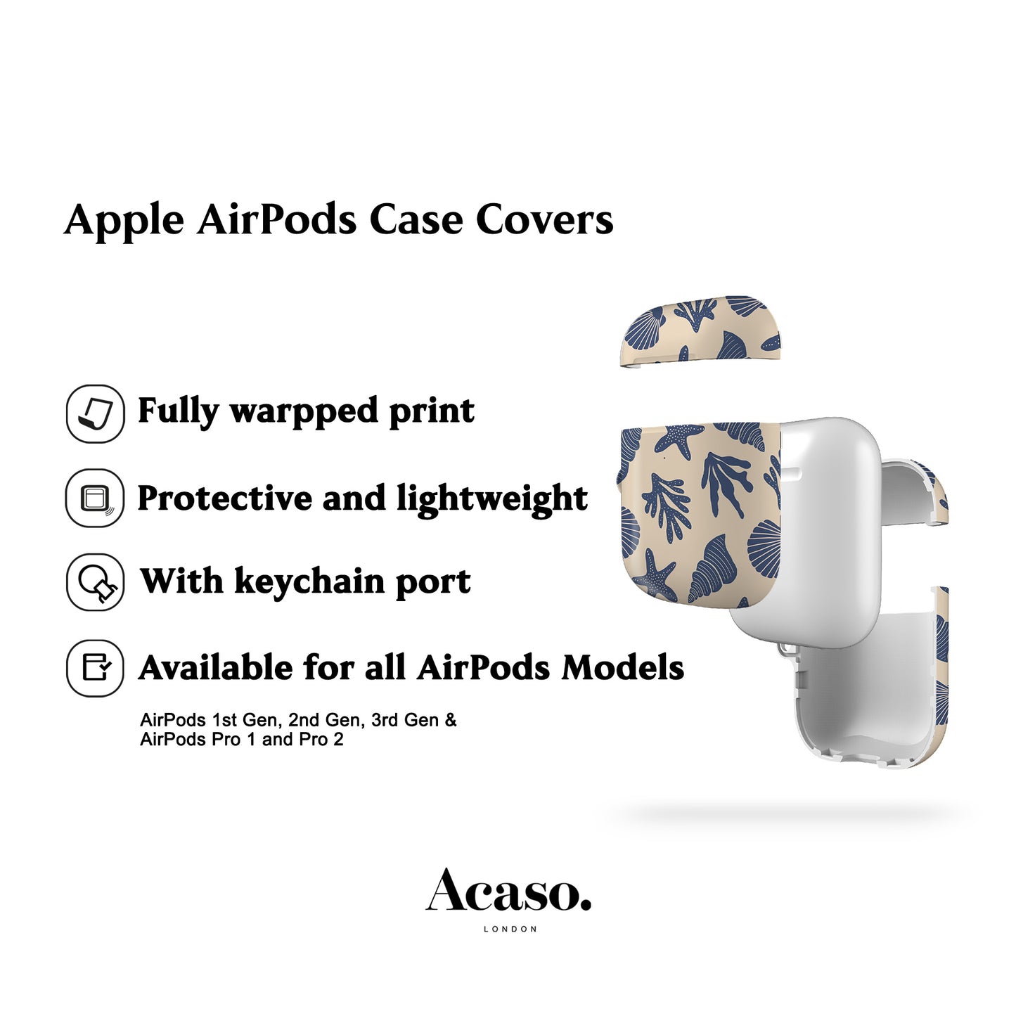 Corals and Shells AirPods Case Cover