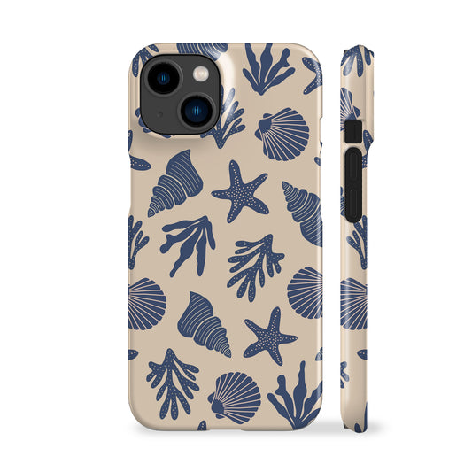 Corals and Shells Blue Phone Case