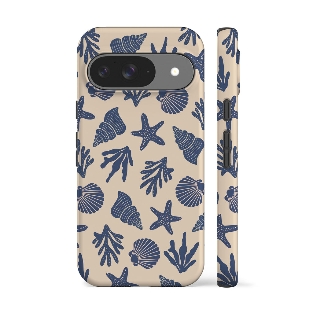 Corals and Shells Blue Phone Case