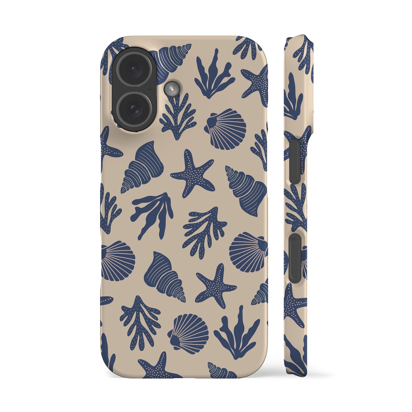 Corals and Shells Blue Phone Case