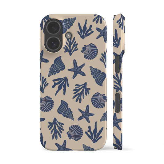 Corals and Shells Blue Phone Case