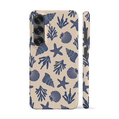 Corals and Shells Blue Phone Case