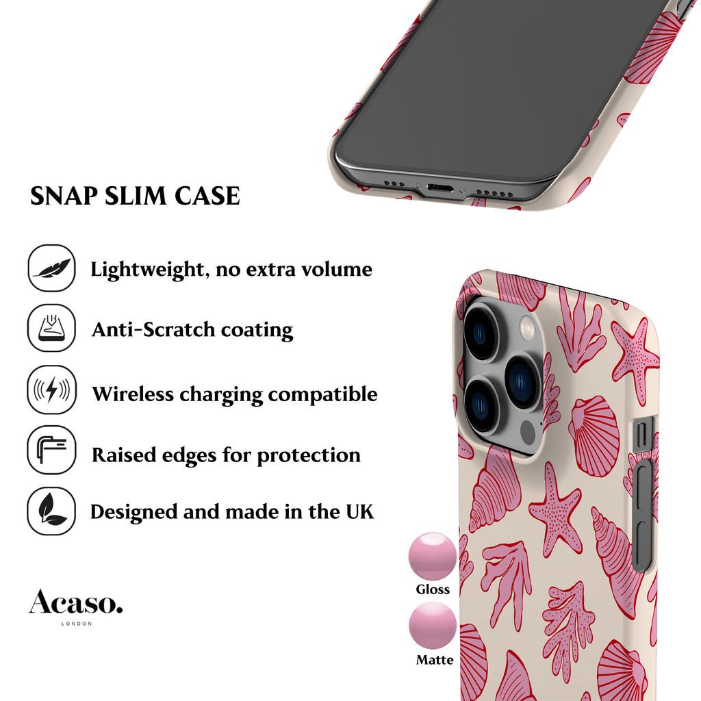 Corals and Pink Shells Phone Case
