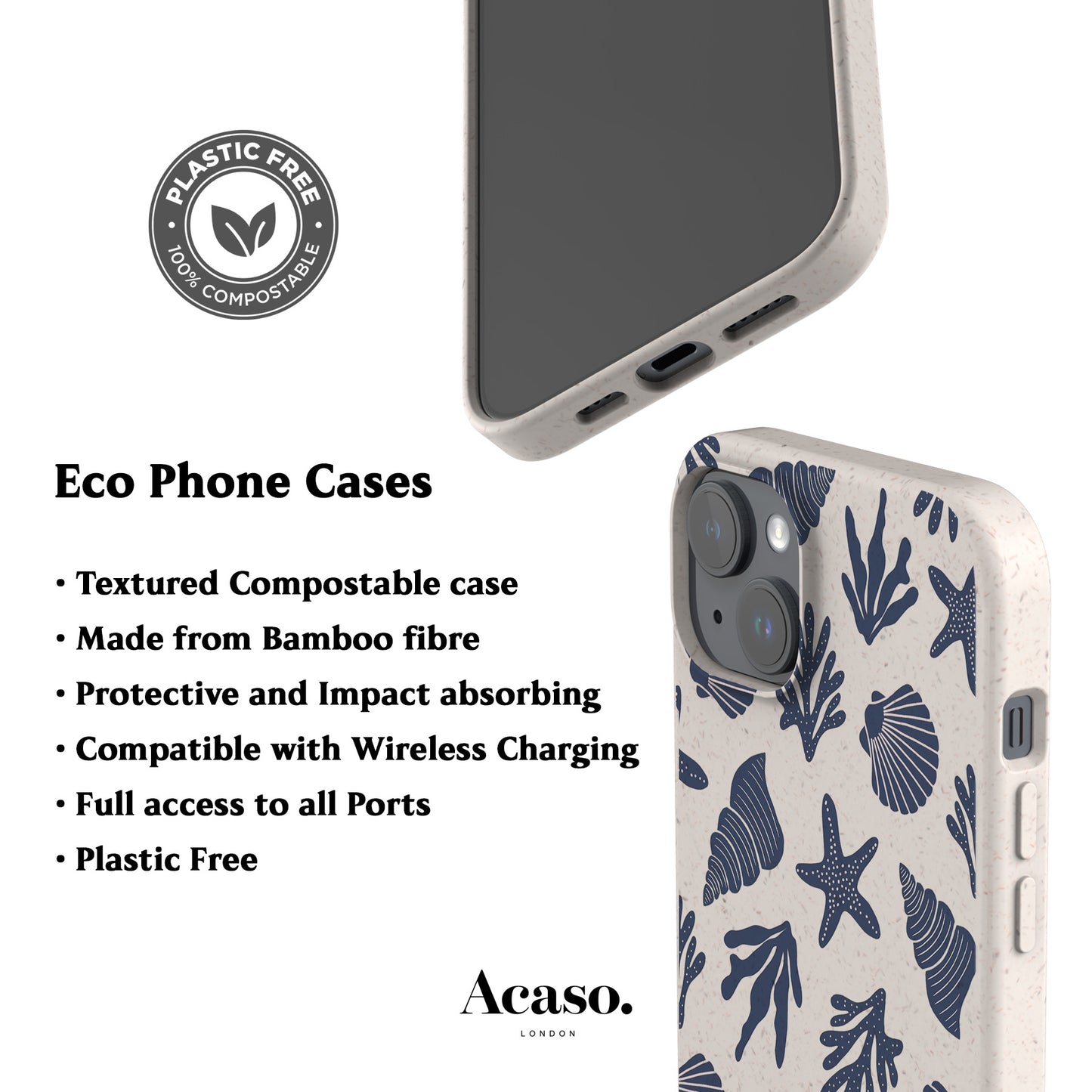 Corals and Shells Eco-Friendly Phone Case