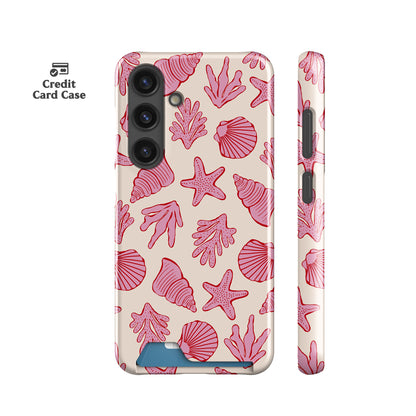 Corals and Pink Shells Card Case