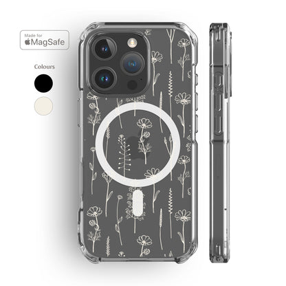 Cottage Flowers Clear MagSafe iPhone Case