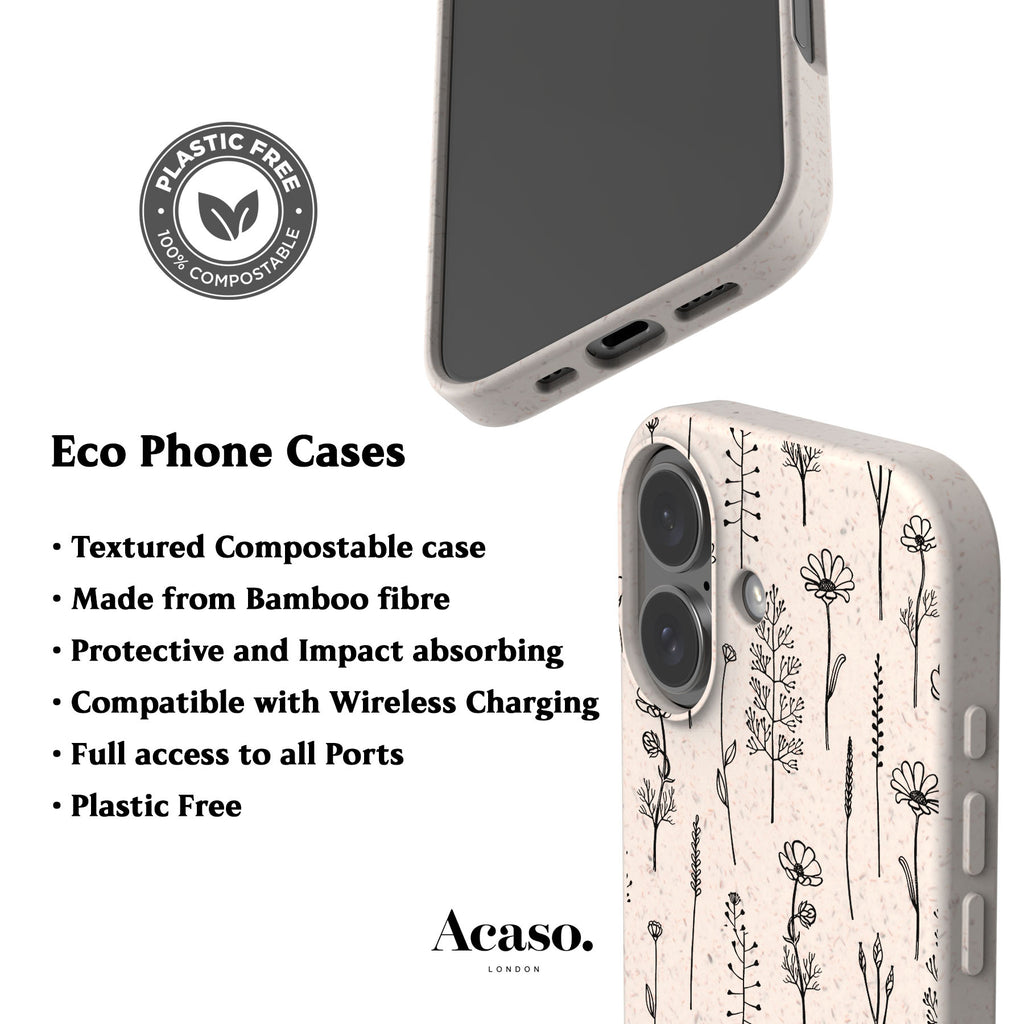 Cottage Flowers Eco-Friendly Phone Case
