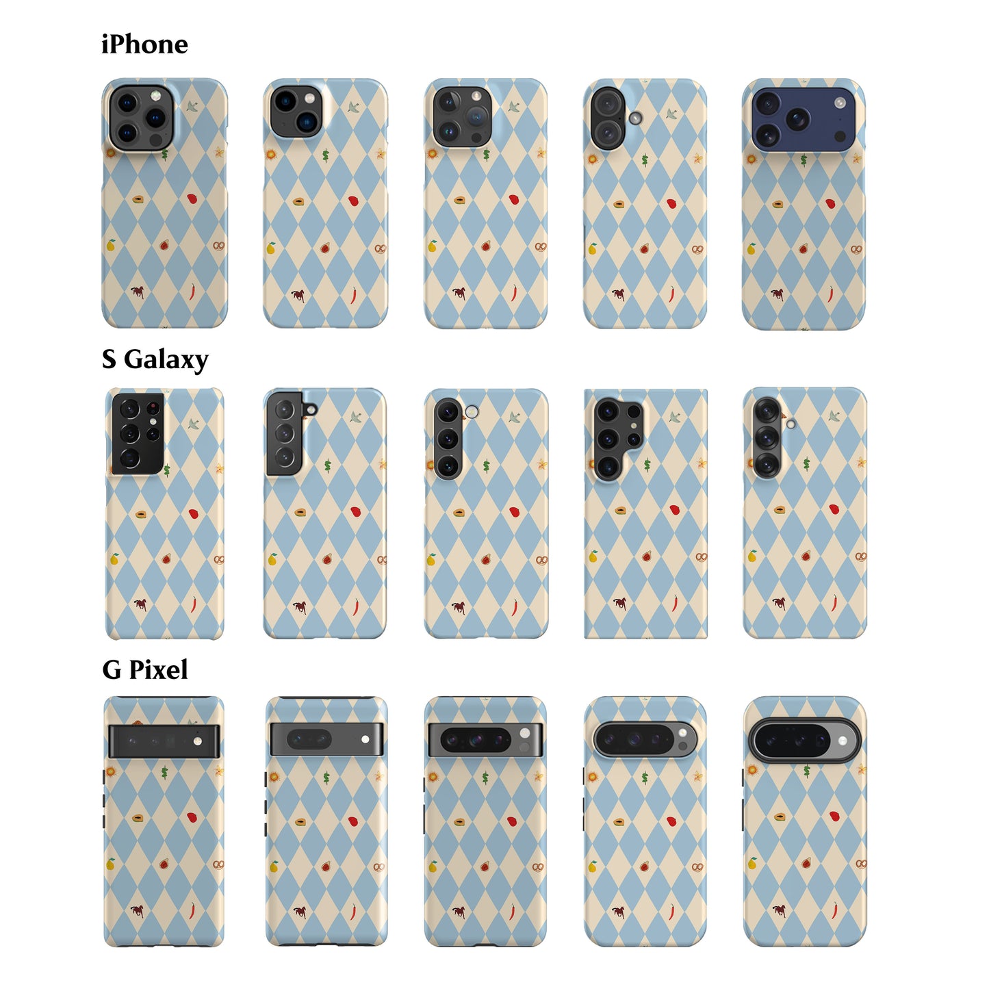 Spring Fair Checker Blue Phone Case