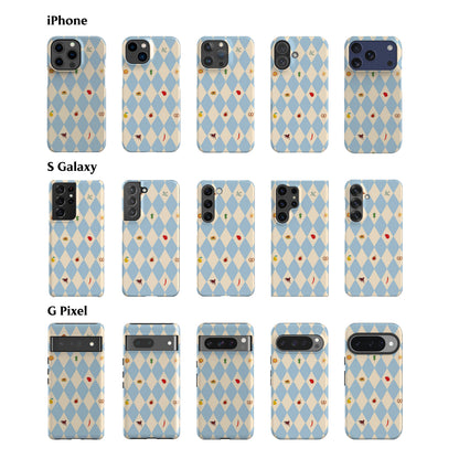 Spring Fair Checker Blue Phone Case