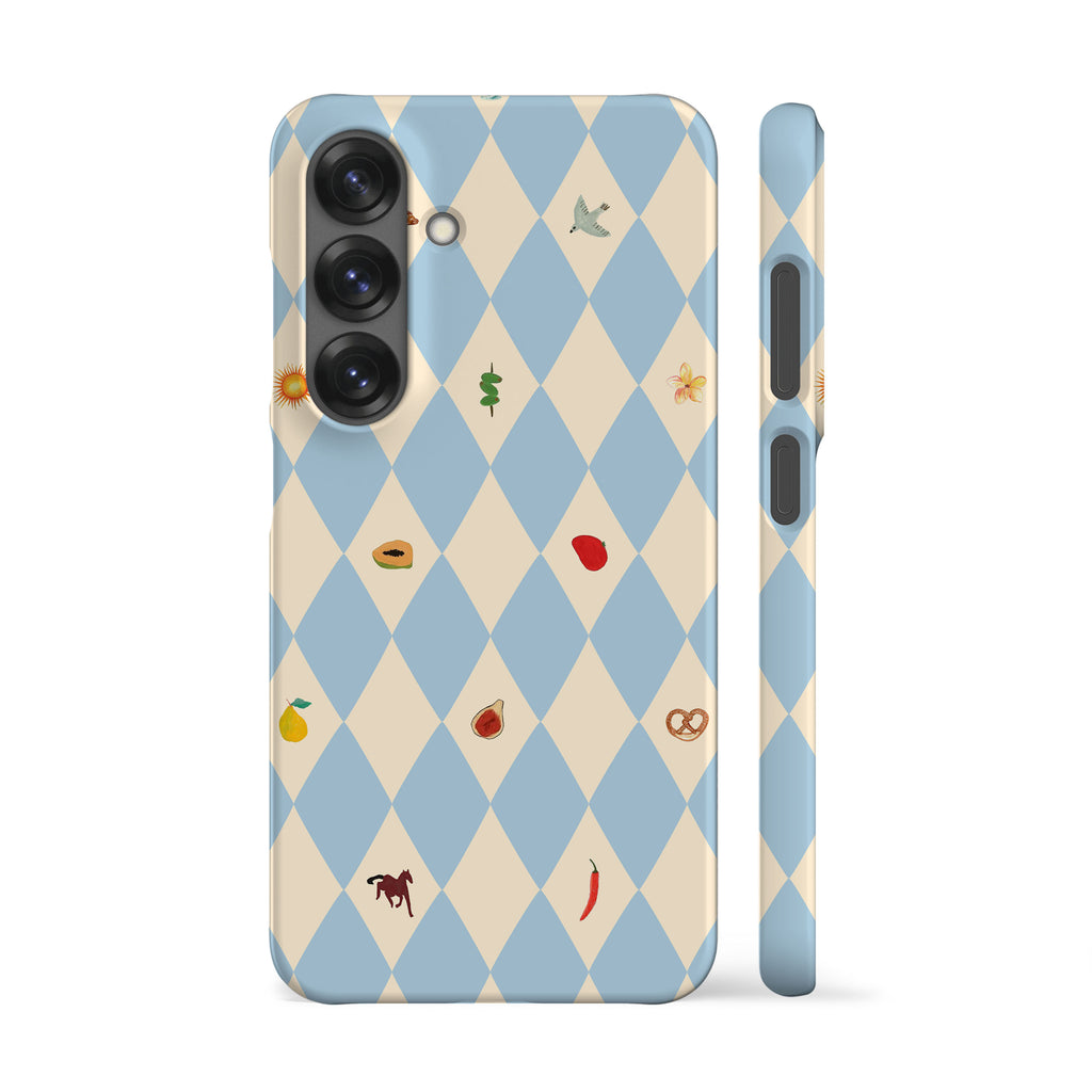 Spring Fair Checker Blue Phone Case