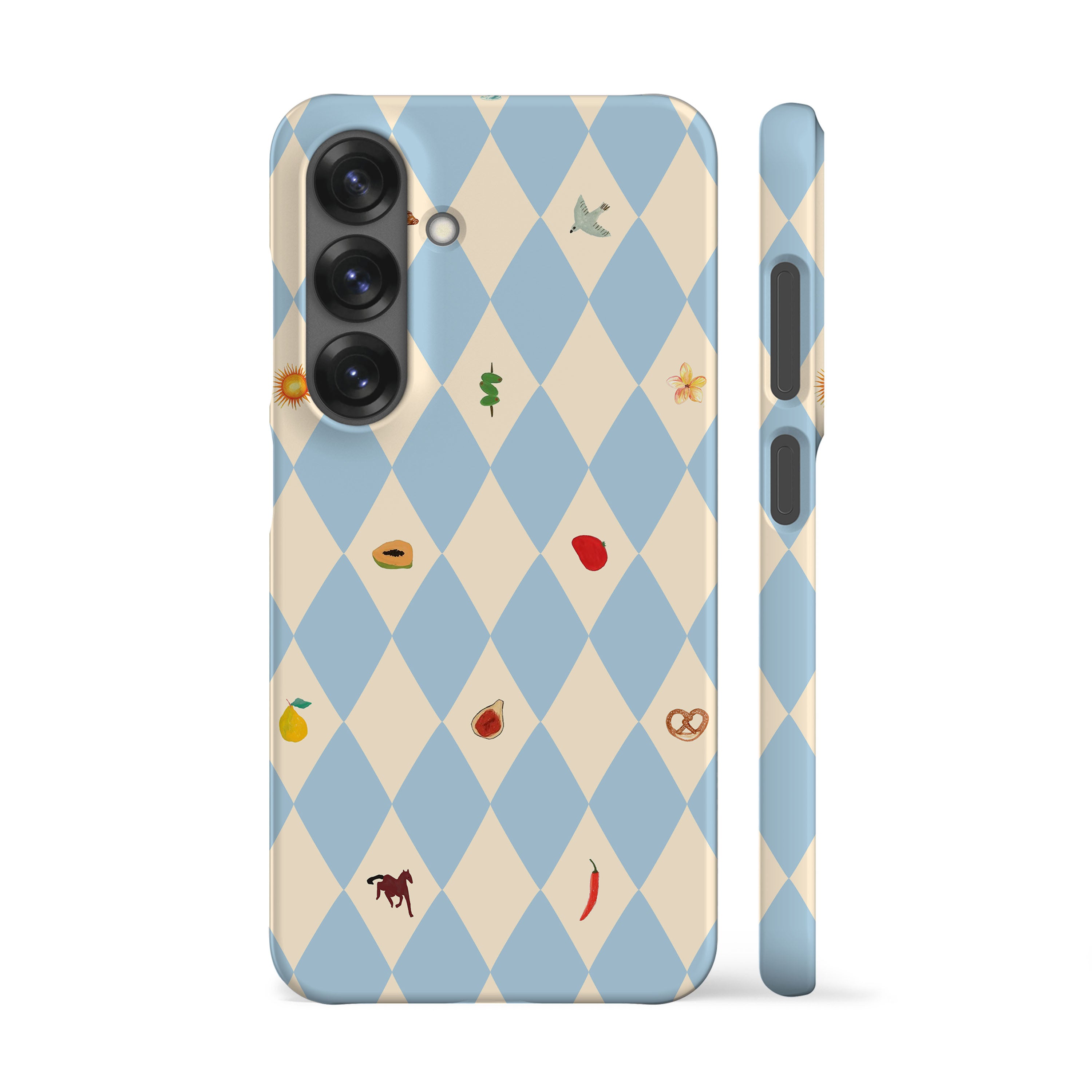 Spring Fair Checker Blue Phone Case