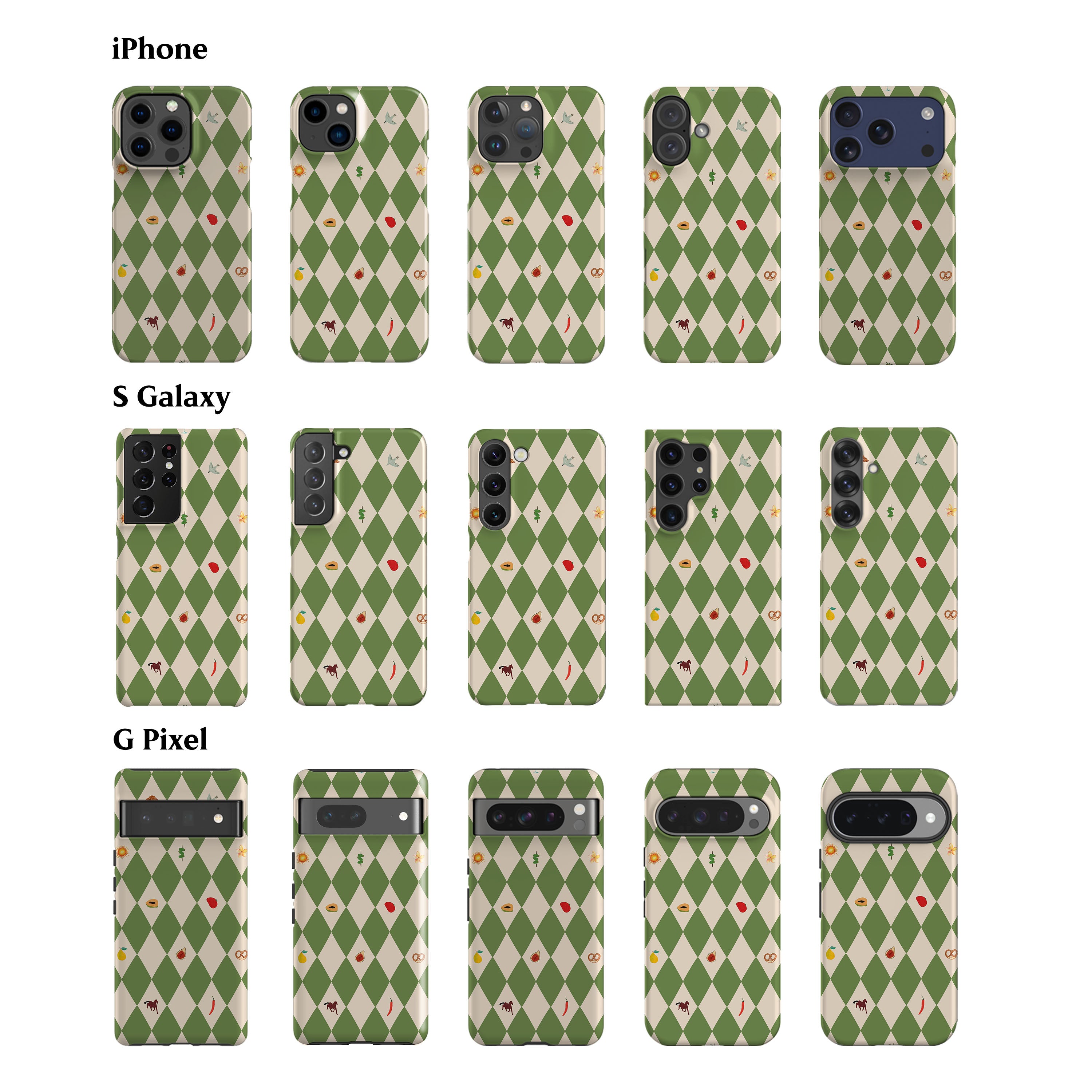 Spring Fair Checker Green Phone Case