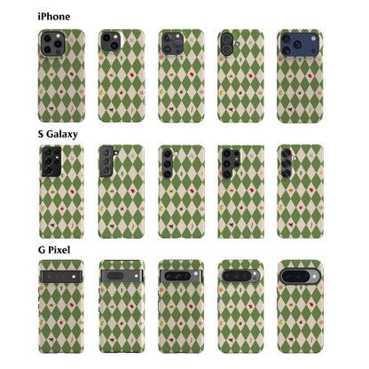 Spring Fair Checker Green Phone Case