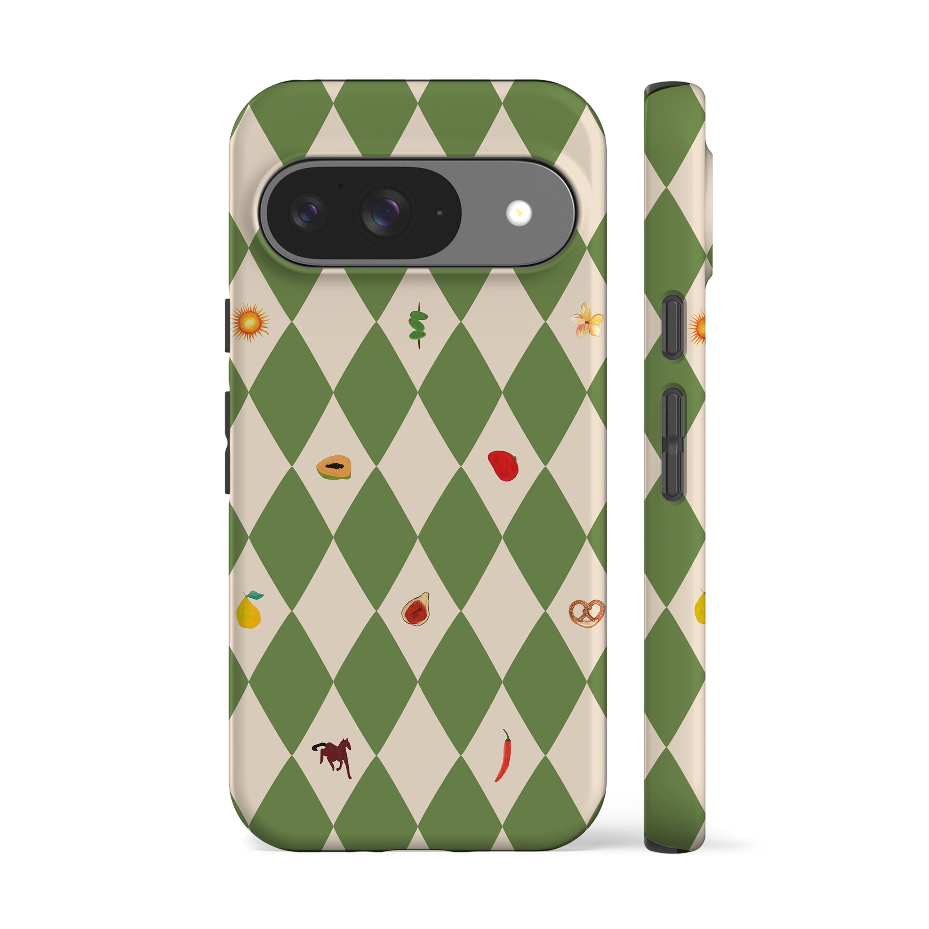 Spring Fair Checker Green Phone Case