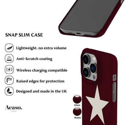 Star Dark Maroon Phone Case