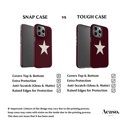 Star Dark Maroon Phone Case