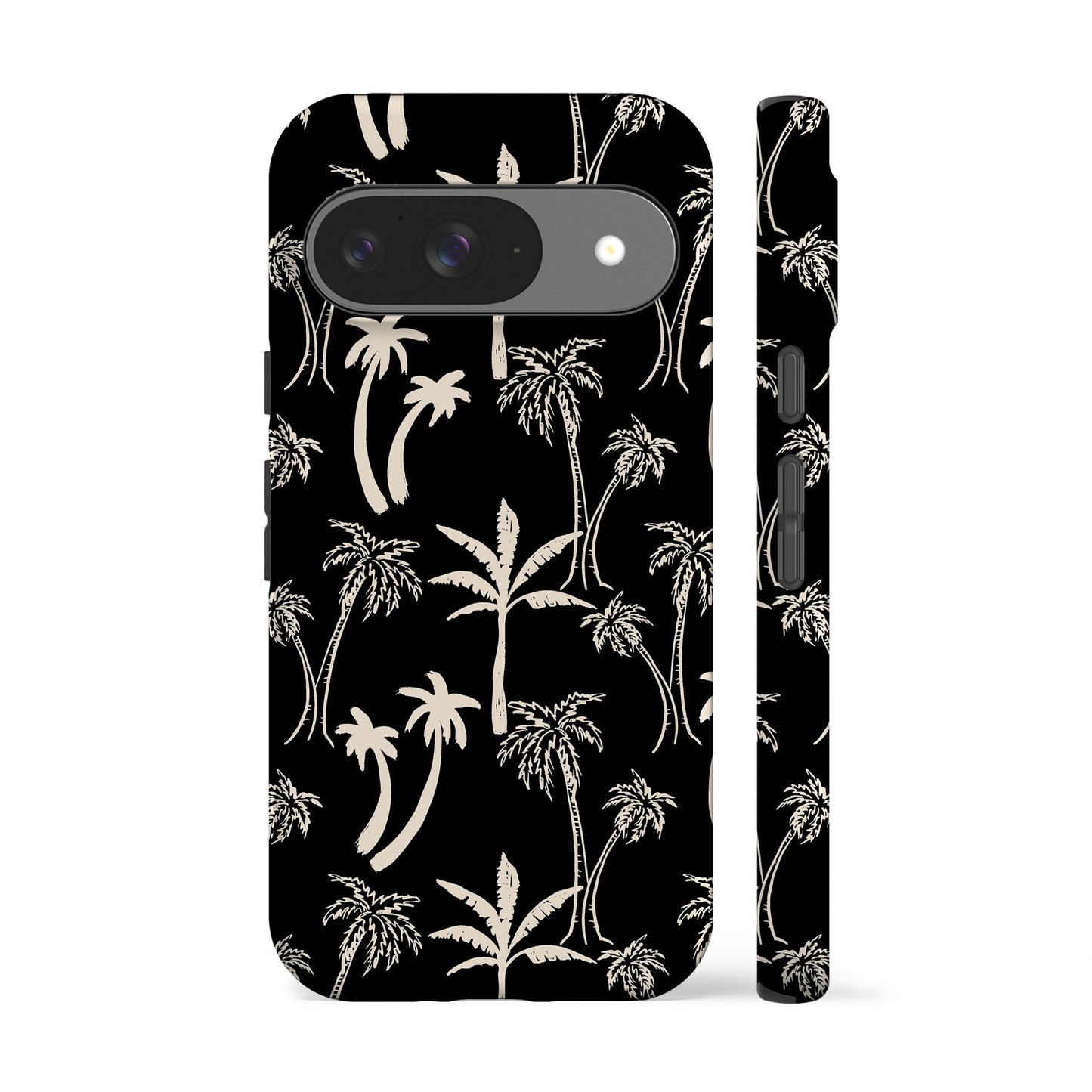 Black Mallorca Palm Trees Phone Case