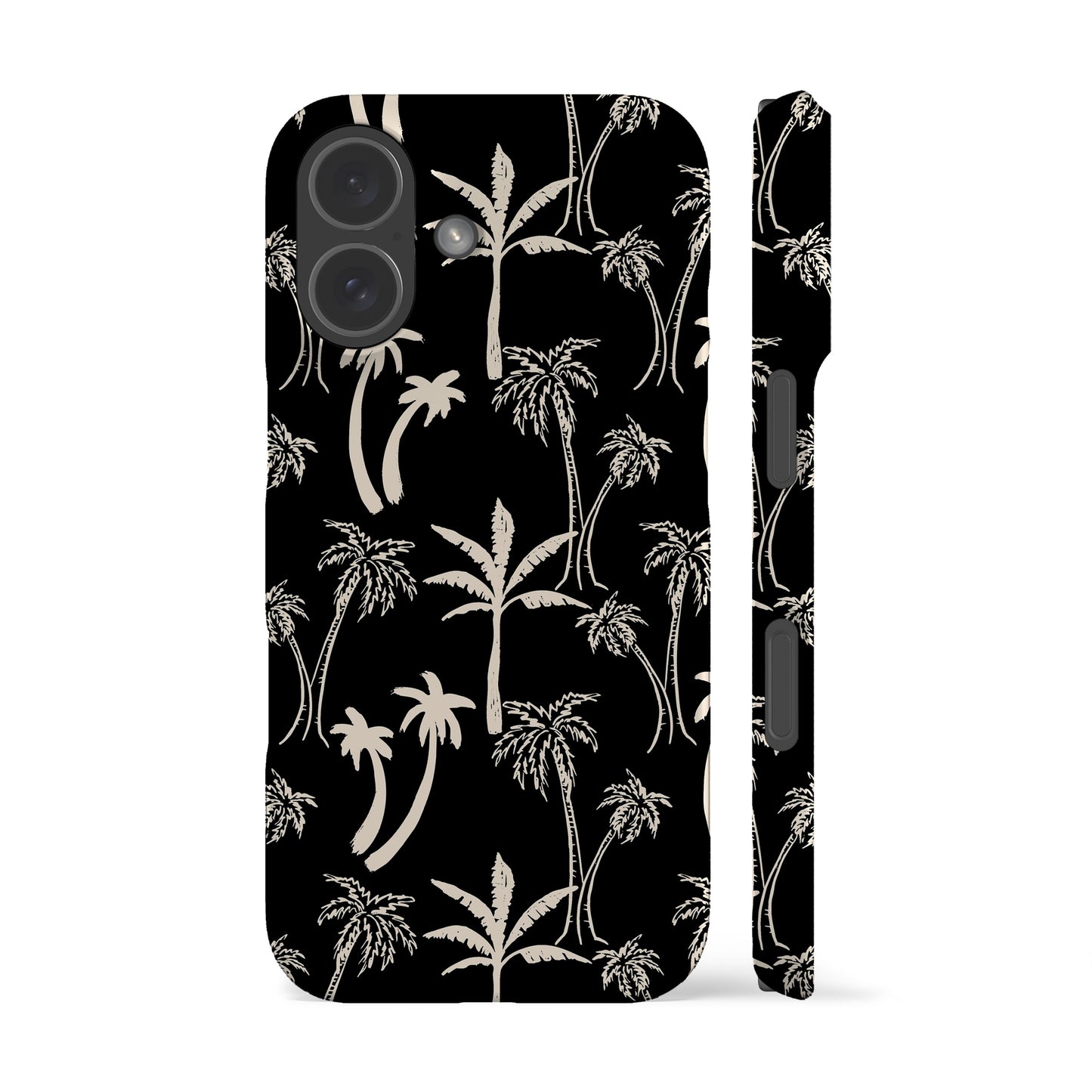 Black Mallorca Palm Trees Phone Case
