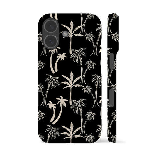 Black Mallorca Palm Trees Phone Case