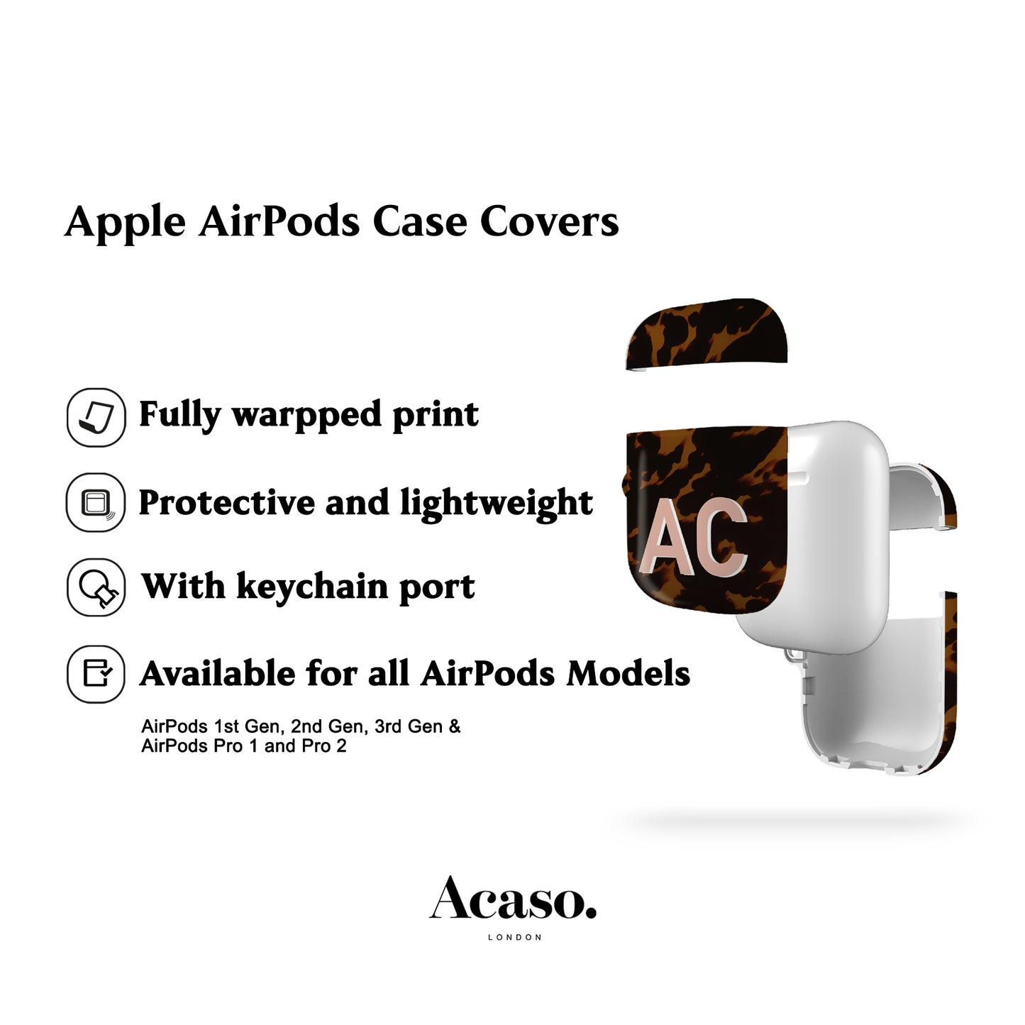 Custom Tortoise AirPods Case Cover