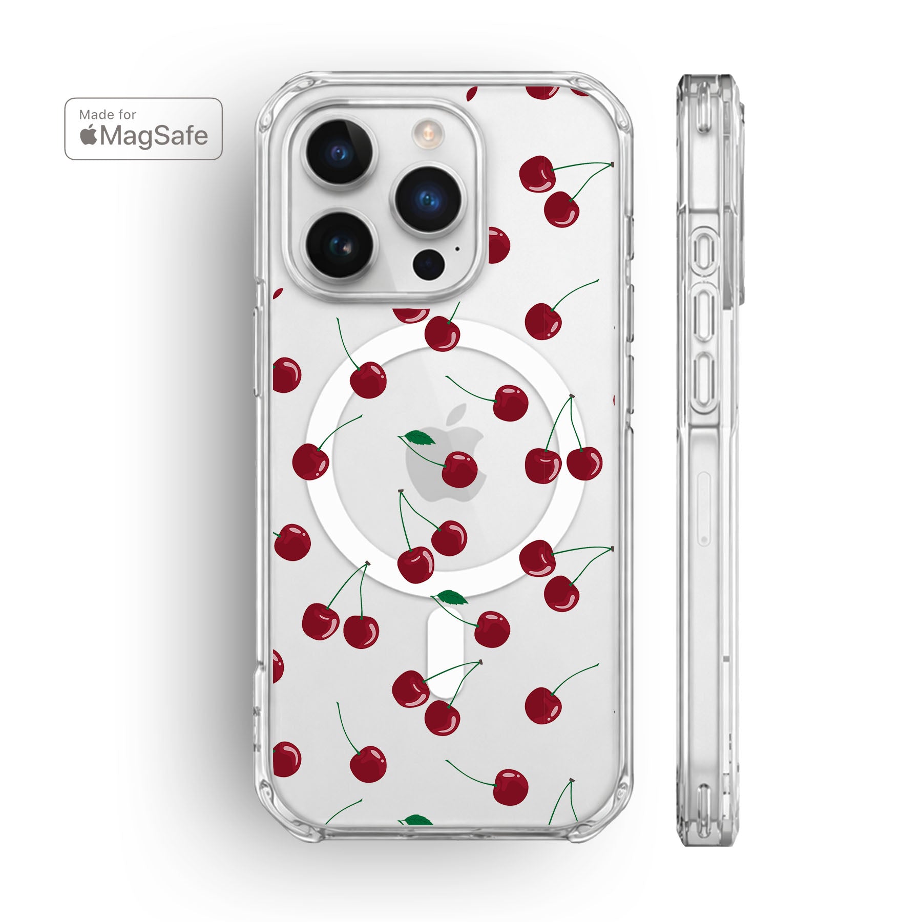Cherries Clear MagSafe iPhone Case